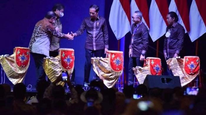 Trade Expo Indonesia (TEI) ke-37 yang diselenggarakan di Indonesia Convention Exhibition (ICE), Bumi Serpong Damai City (BSD City), Tangerang, Banten, Rabu (19/10/2022).