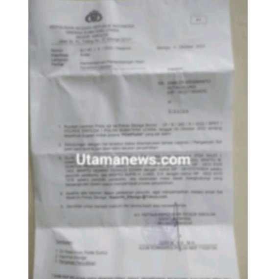 Surat Pemberitahuan Perkembangan Hasil Penelitian / Penyidikan (SP2HP) Polresta Sibolga