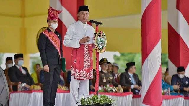 Edy Rahmayadi menghadiri sekaligus menjadi Inspektur Upacara pada Peringatan Hari Sumpah Pemuda Ke-94 Tahun 2022, Jumat (28/10)