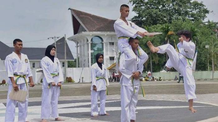 Peringatan Hari Olahraga Nasional (Haornas) XXXIX Tahun 2022 Tingkat Sumut yang dilaksanakan di Lapangan Astaka Dinas Pemuda dan Olahraga, Jalan Pancing, Kabupaten Deliserdang, Kamis (6/10/2022).