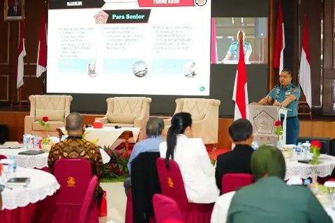 Focus Group Discussion (FGD) Sistem Peradilan Militer Dalam Kekuasaan Kehakiman Di Indonesia, di Aula Akademi TNI Mabes TNI Cilangkap, Jakarta Timur, Selasa (24/10/2023).