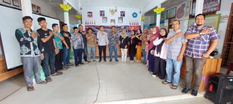 Sosialisasi basis pemilih tingkat kecamatan di Aula Kantor Camat Datuk Bandar pada Sabtu (19/10/2024).