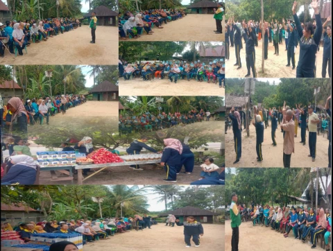 Pemdes Unte Mungkur IV Gelar Senam dan PMT Bergizi untuk Kesehatan Lansia