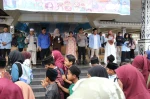 Ketua TP PKK Siantar Ny Liswati Wesly Silalahi Lepas Pawai Ta'aruf FASI ke XIII BKPRMI Kota Pematangsiantar