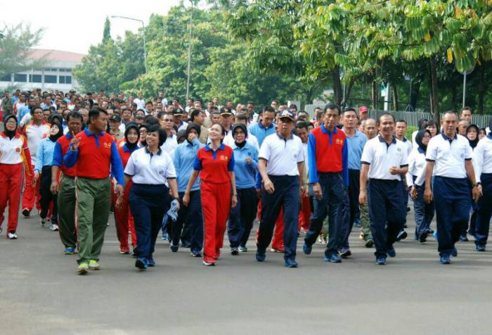 Olahraga Bersama HUT Ke-46 Korpri di Mabesal