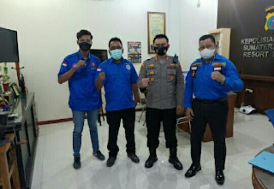 Pengadilen Sembiring pimpin audiensi F.SPTI - K.SPSI 1973 ke Kapolres Langkat