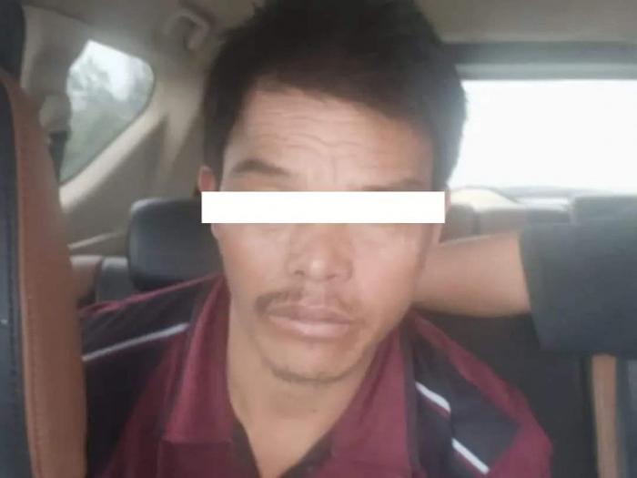 Pelaku saat diamankan Polisi