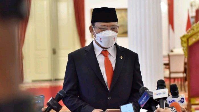 Muhamad Mardiono memberikan keterangan pers usai dilantik Presiden, Rabu (23/11/2022), di Istana Negara, Jakarta.