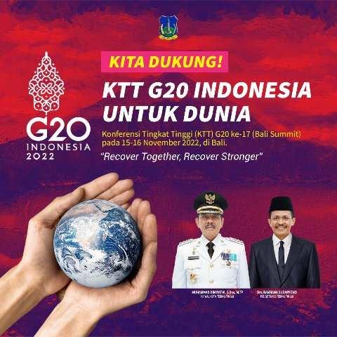 Flyer dukungan PJ Walikota Tebingtinggi pada KTT G20 Bali