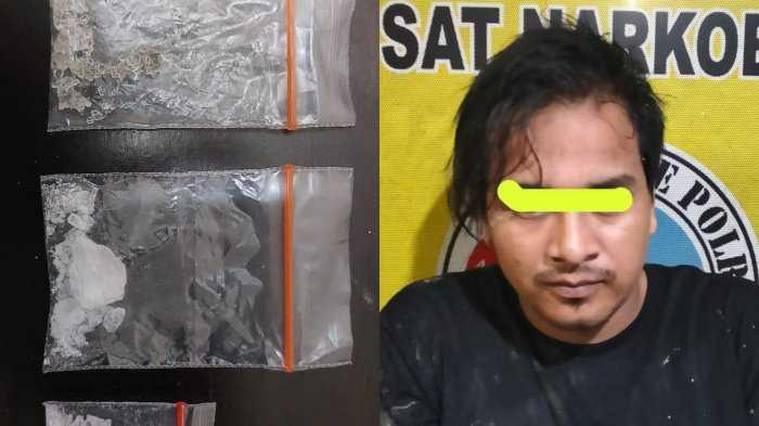 Pelaku dan barang bukti saat diamankan 