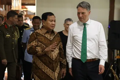 Kunjungan Menhan Australia di Hambalang 