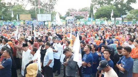 Tumpah ruah massa menyambut Anies Baswedan di Langkat 