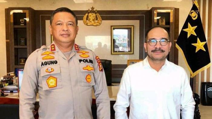 Firman Jaya Daeli dan Kapolda Riau Irjen Pol. Agung Setya Imam Effendi, S.H., S.I.K., M.Si, 