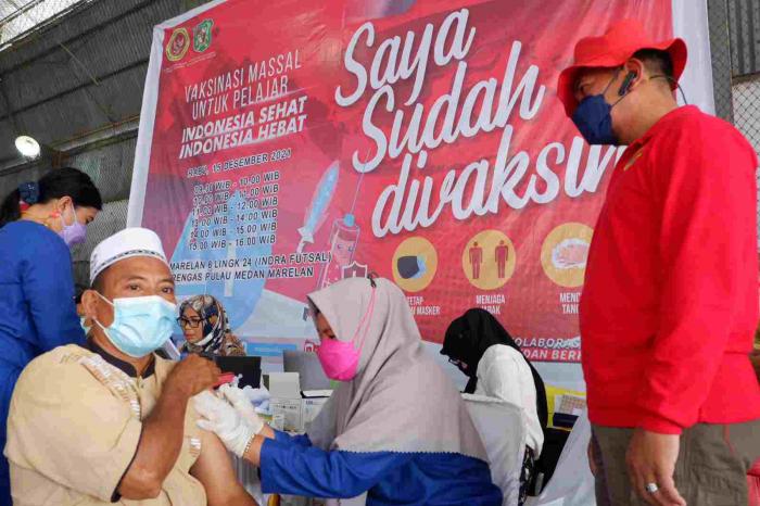 Bawa 1500 Dosis, BIN Sumut Gelar Vaksinasi Di Tengah Pemukiman Penduduk Di Medan Marelan