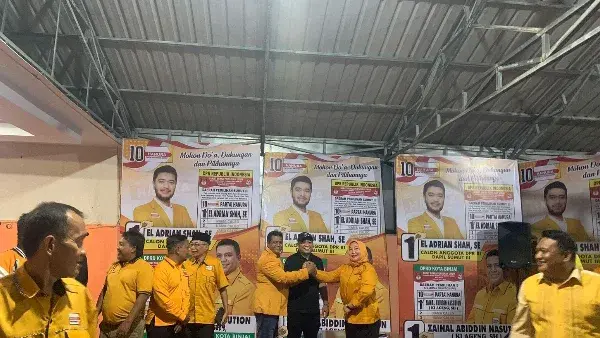 Syukuran hari jadi Partai yang ke-17 tahun di Sekretariat Hanura Binjai 