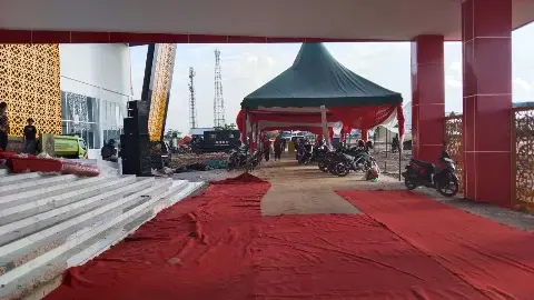 Potret persiapan peresmian Kantor Bupati Batu Bara.