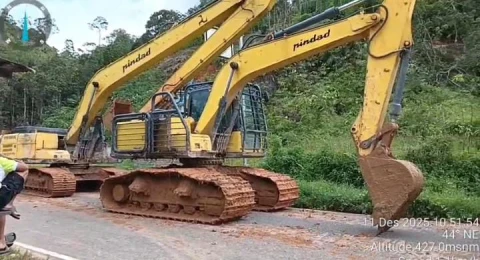 Kini Akses Tarutung - Rampa Sitahuis Dapat Dilalui, Tim Tanggap Darurat Tapteng Terus Bekerja