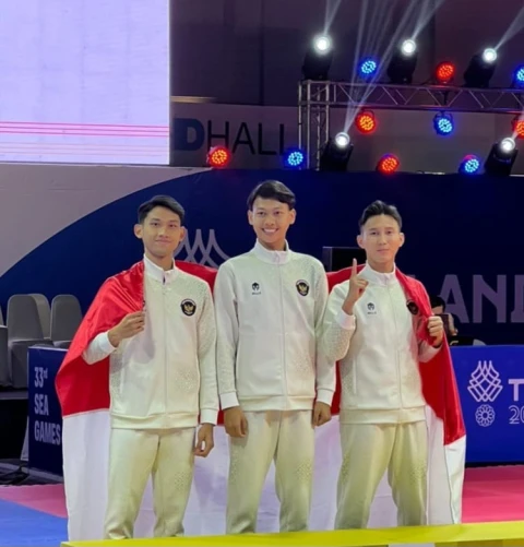 Alfi&nbsp;Kusuma Anggota TNI Atlet Taekwondo Meraih Medali Emas Sea Games 2025 Thailand