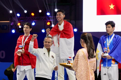 Atlet Taekwondo Indonesia Arya Danu Susilo Tambah 1 Medali Emas SEA Games 2025 di Thailand